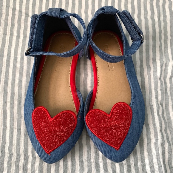 Old Navy Heart Flats Valentine’s Day VGUC - Picture 2 of 5